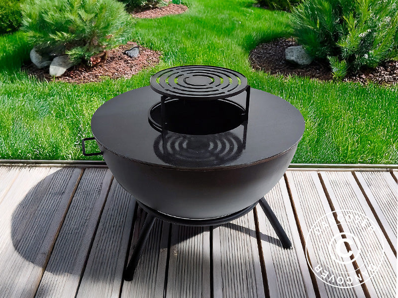 Fire Bowl Half Sphere, Ø60x40/65 cm, Black