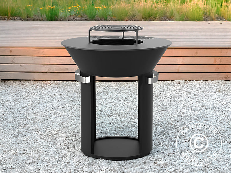 Fire Bowl w/Wood Storage, Ø93x98 cm, Black