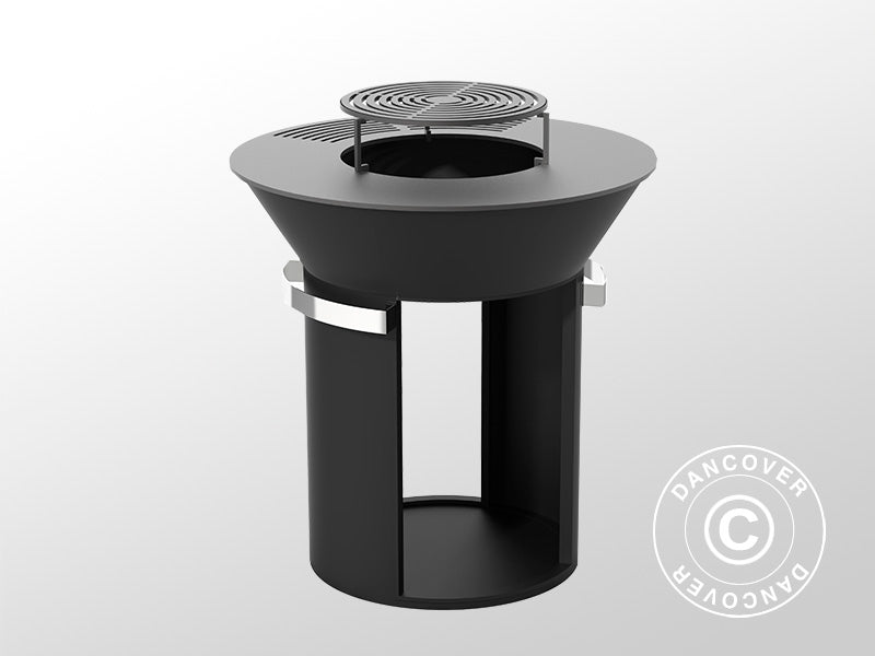 Fire Bowl w/Wood Storage, Ø93x98 cm, Black