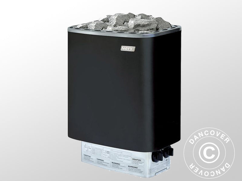 Sauna Heater incl. stones, 6kW, Black
