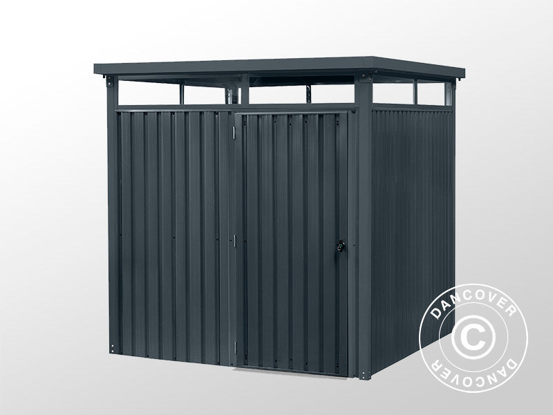 Garden shed w/skylight, 2.04x2.45x2.26 m, 5.0 m², Anthracite