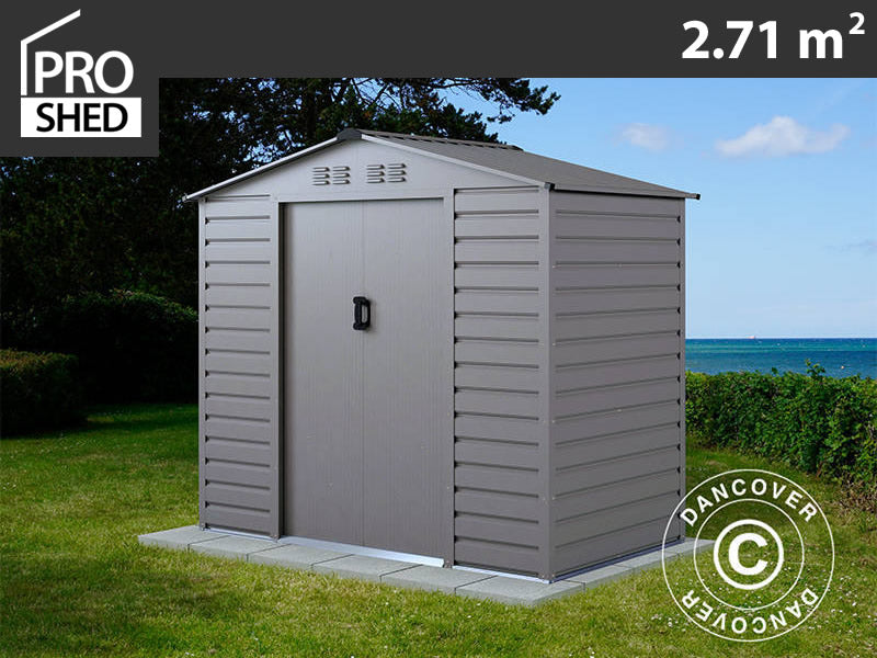 Garden shed 2.13x1.27x1.90 m, 2.71 m², ProShed, Aluminium Grey