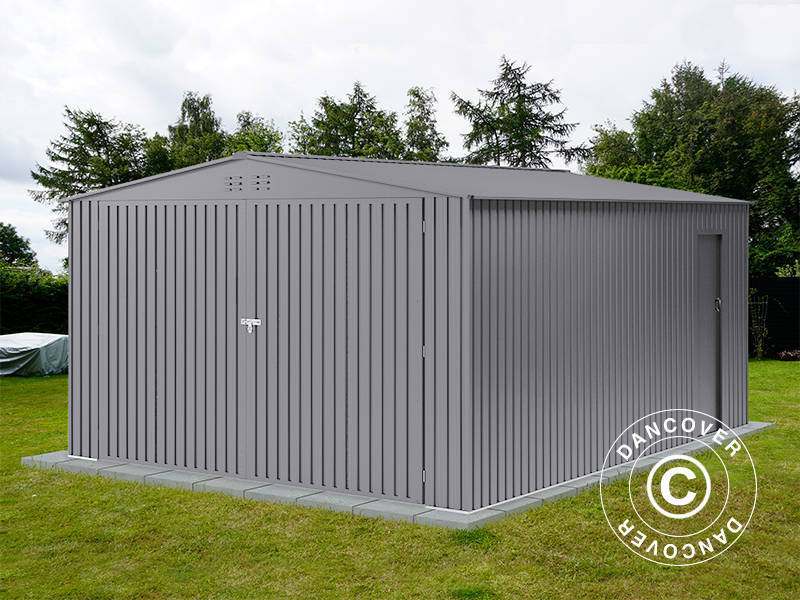 Metal garage 3.8x4.8x2.32 m, 18.24 m², ProShed®, Aluminium Grey
