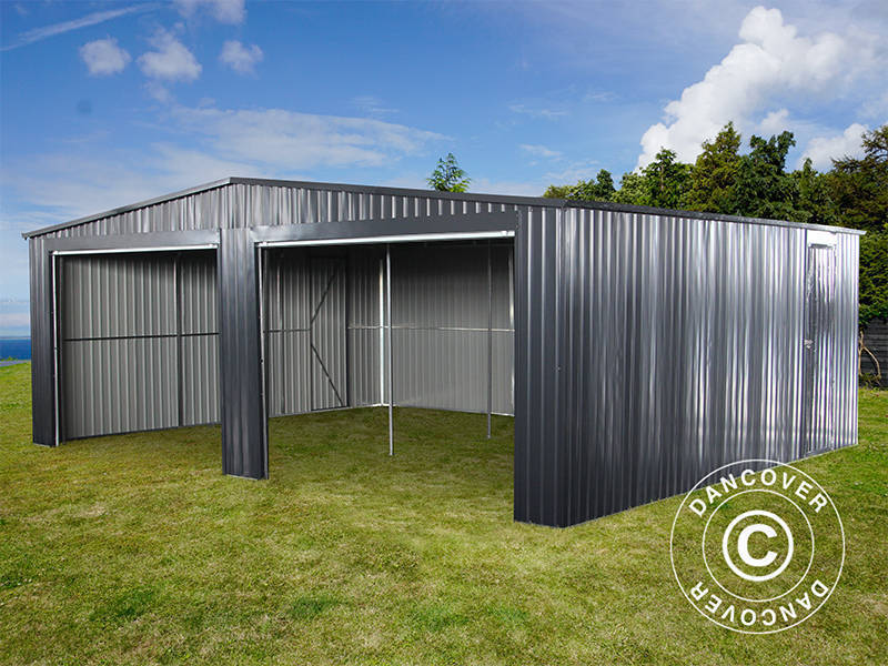 Metal garage double 6.37x5.13x2.41 m, 31.74 m², ProShed®, Anthracite
