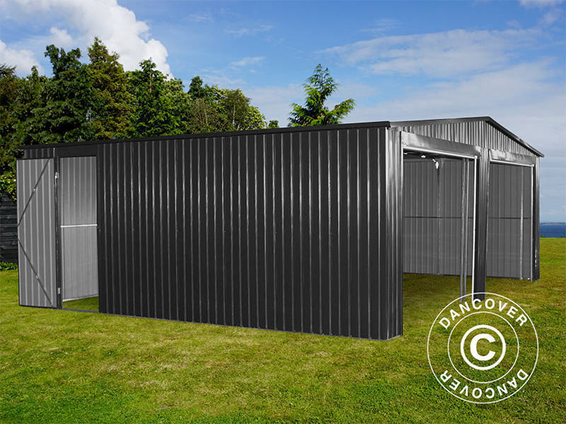 Metal garage double 6.37x5.13x2.41 m, 31.74 m², ProShed®, Anthracite