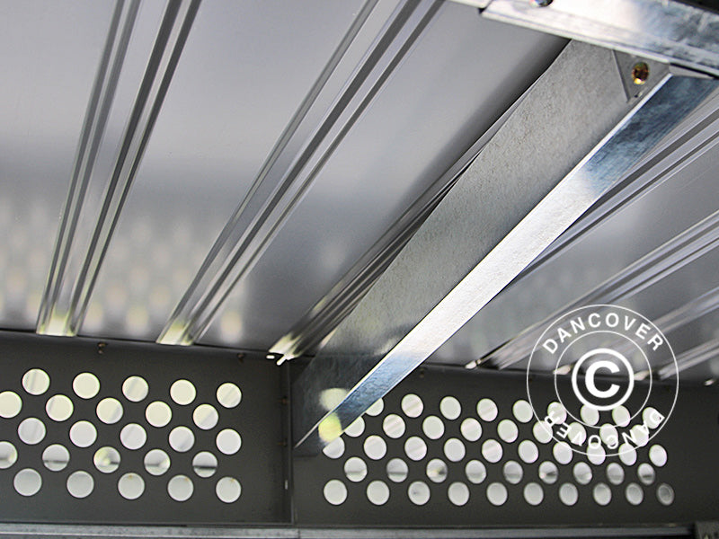 Garden Shed w/overhang, 2.57x2.69x1.87 m, 6.91 m², ProShed®, Anthracite