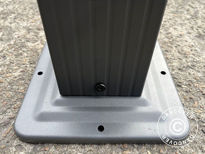 Pergola gazebo Santa Cruz, 3x3 m, Dark grey