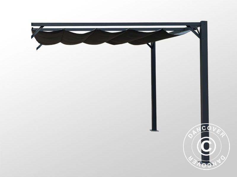 Extension for pergola gazebo Santa Cruz, 3x3 m, Dark grey