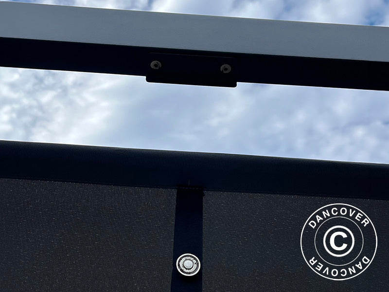 Pergola gazebo Santa Cruz, 3x6 m, Dark grey