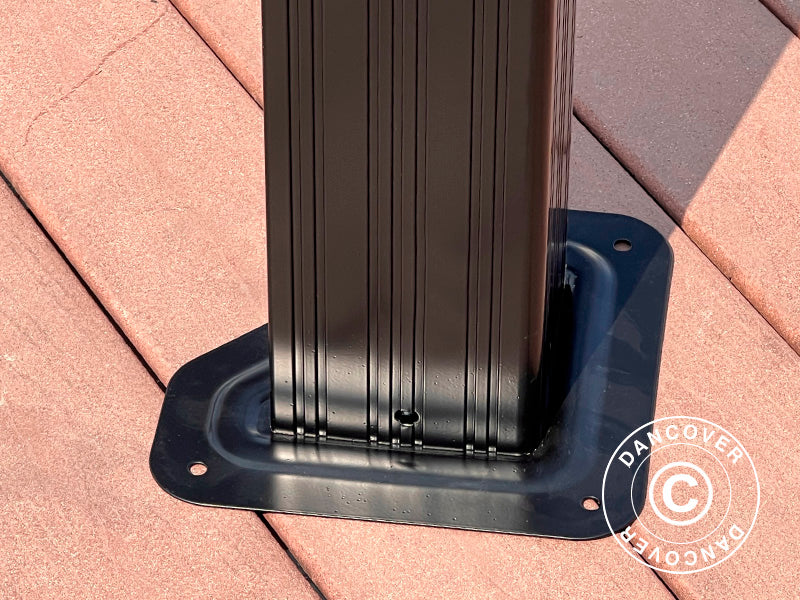 Gazebo San Bruno Alu+ w/curtains and mosquito net, 3x3 m, Black