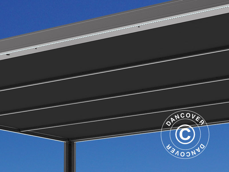 Pergola Gazebo San Fernando, 3x3m, Black/Dark Grey