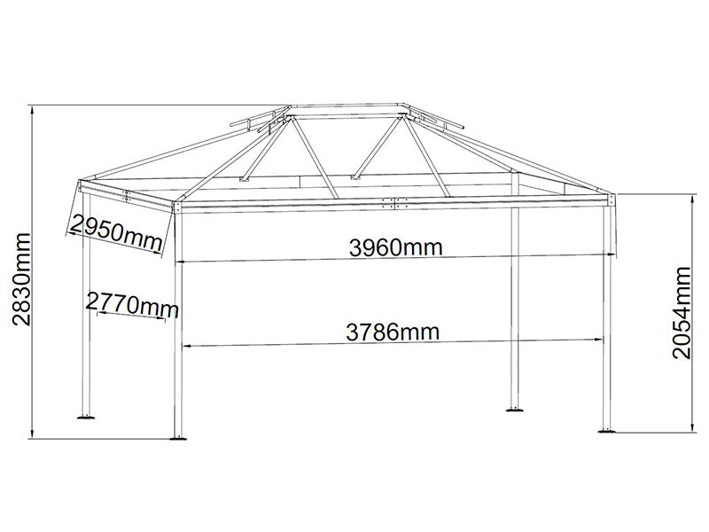 Gazebo Osiris 3x4 m, Sand