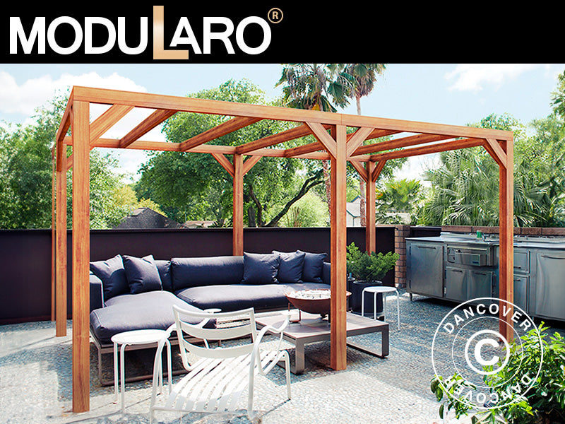 Wooden pergola Fuengirola, 4x5x2.5 m, Brown