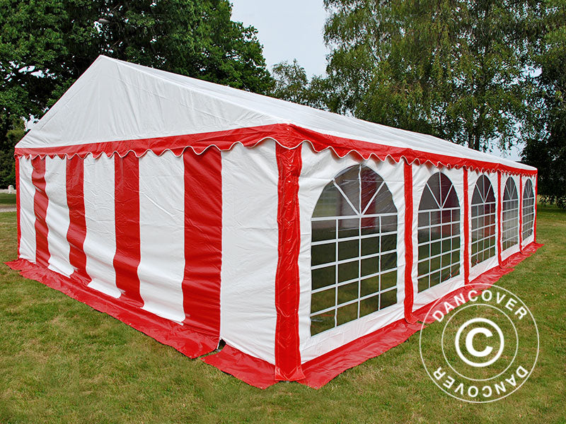 Marquee Exclusive 6x10 m PVC, Red/White