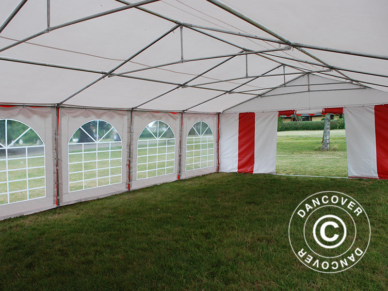 Marquee Exclusive 6x10 m PVC, Red/White