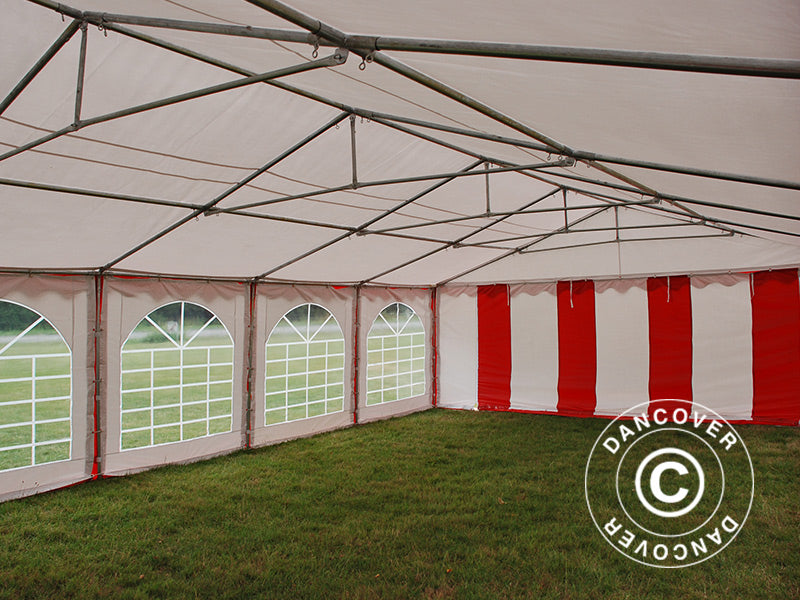 Marquee Exclusive 6x10 m PVC, Red/White