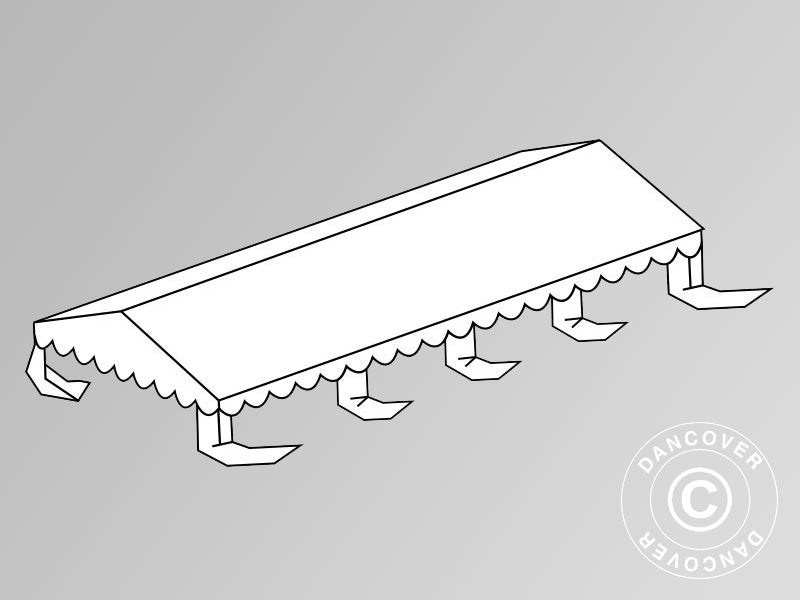 Roof cover for Marquee SEMI PRO Plus 6x8 m PVC, White