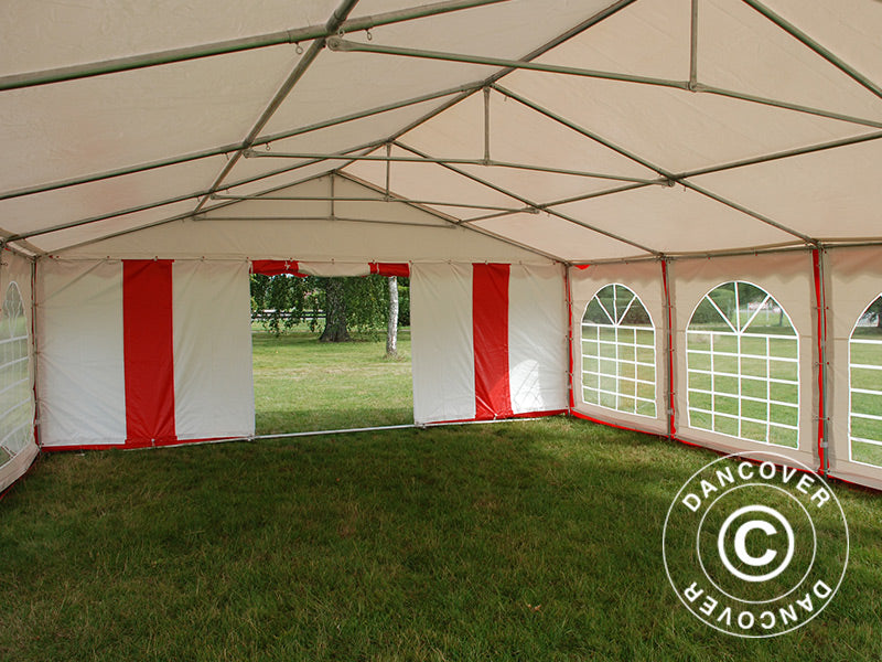 Marquee Original 6x8 m PVC, Red/White