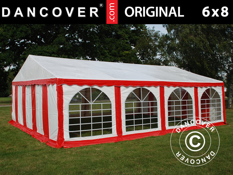 Marquee Original 6x8 m PVC, Red/White