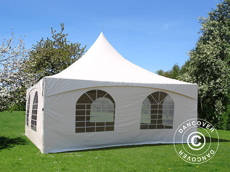 Pagoda Marquee PartyZone 6x6 m, PVC, White