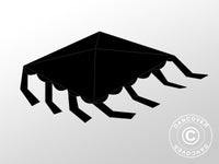 Roof cover 6x6 m, polyester, Black