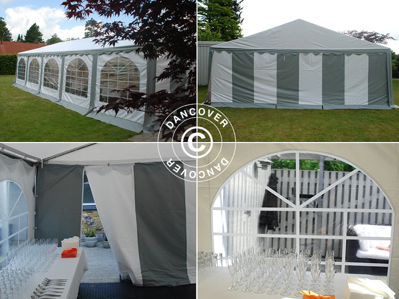 Marquee Exclusive 6x10 m PVC 900, Grey/White