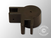 Top fitting for corner leg, Black