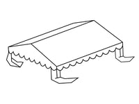 Roof cover for Marquee Plus 5x6 m PE, White