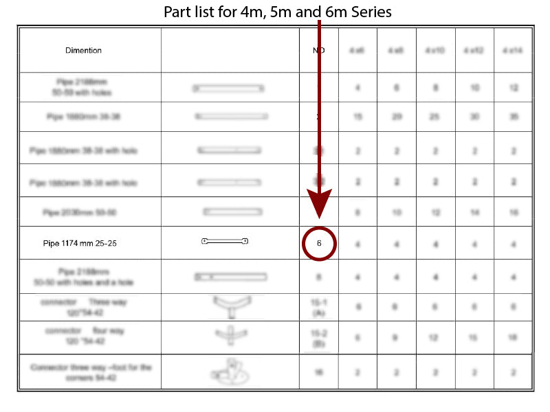Collar beam diagonal, Ø25 mm, 1158 mm