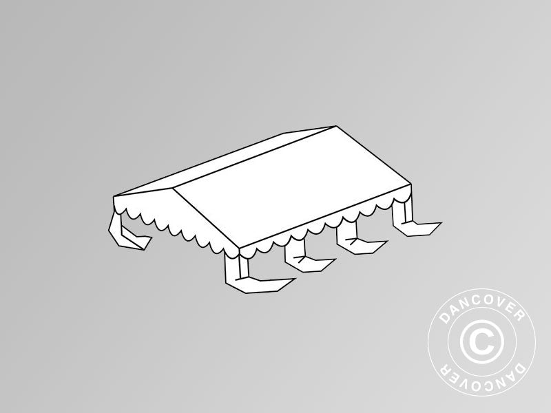 Roof cover for Marquee SEMI PRO Plus 4x6 m PVC, White