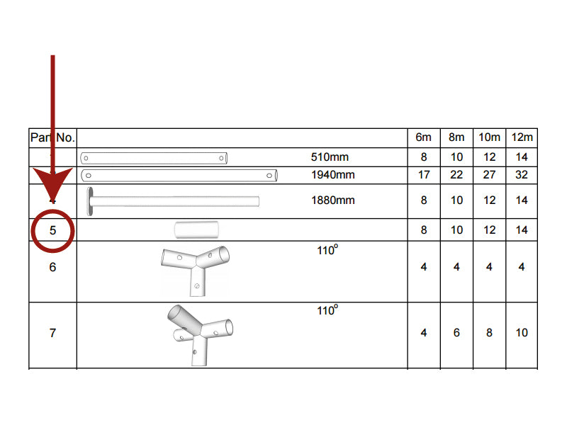 2-ways connector, Ø42 mm, 200 mm