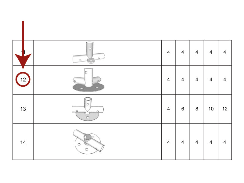 3-ways ground bar connector, Ø42 mm, 90°