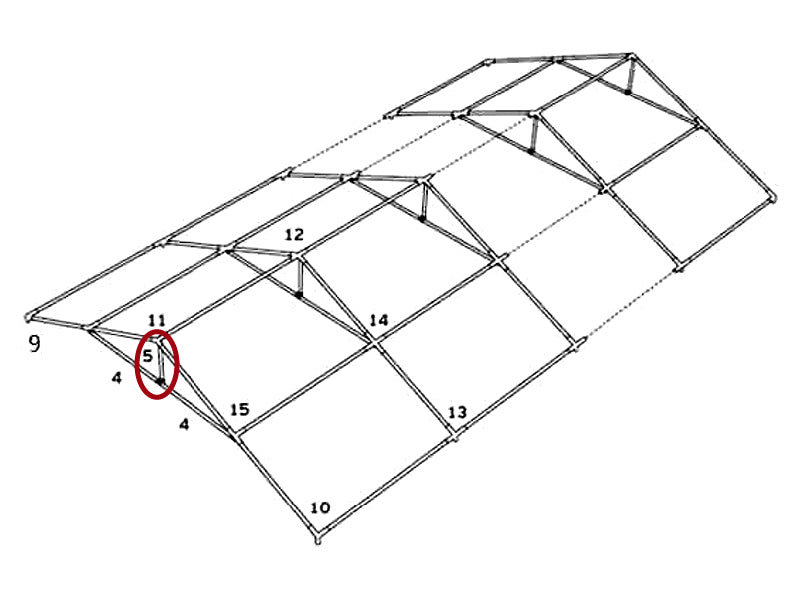 Collar beam vertical, Ø25 mm, 550 mm