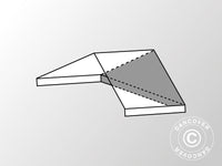 2m roof cover end section for SEMI PRO CombiTents®, 6x2m, PVC, White/Grey