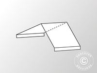 2 m roof cover middle section for Semi PRO CombiTents®, 6x2 m, PVC, White/Grey