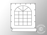 Sidewall with window 2.33 m, PVC, White