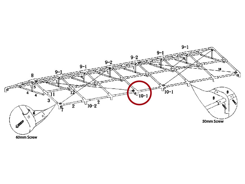 4-ways connector, Ø42+Ø54 mm, 110°