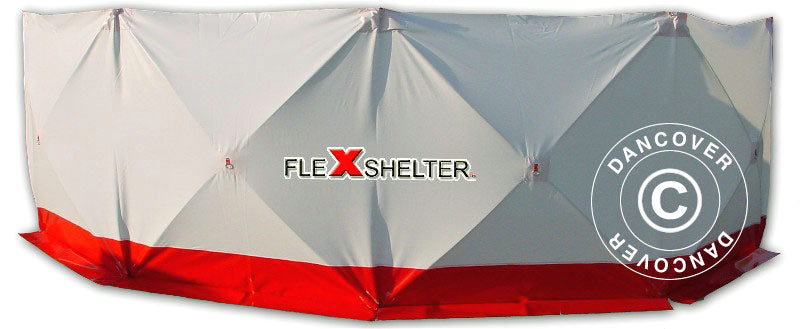 Safety Screen FleXshelter PRO, 7.2x1.8 m, White/Red