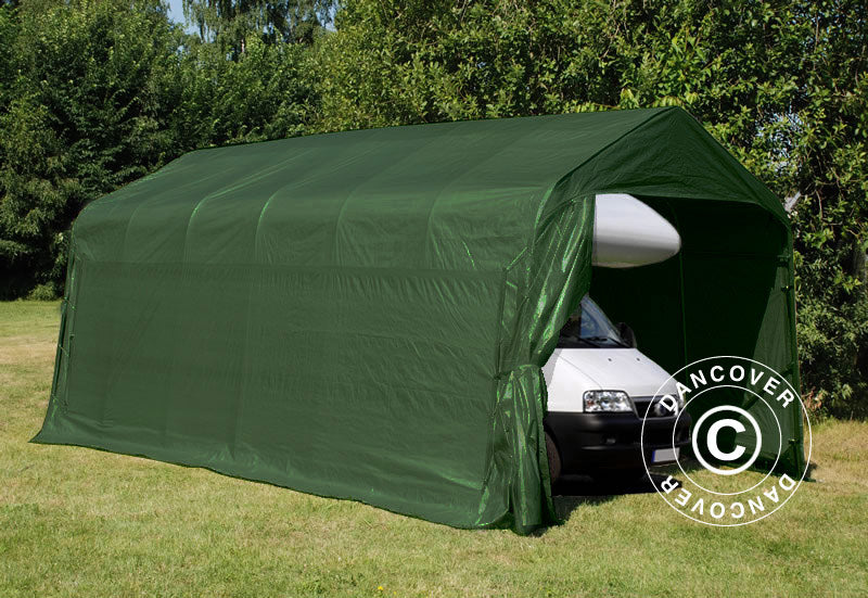 Portable Garage PRO 3.77x7.3x3.18 m, PVC, Green