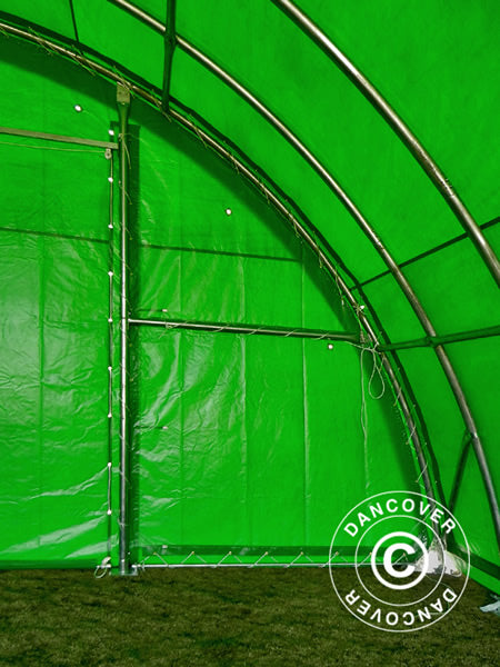 Arched Storage tent 9.15x12x4.5 m, PVC, Green