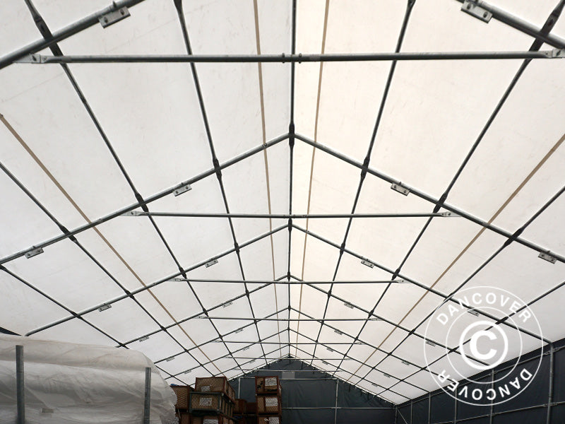 Storage shelter Titanium 8x16.2x3x5 m, White/Grey