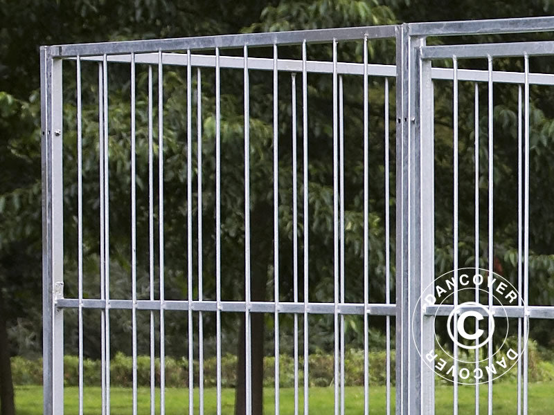 Dog run and kennel, 2.4x2.4x1.8 m, Steel, 5.76 m²