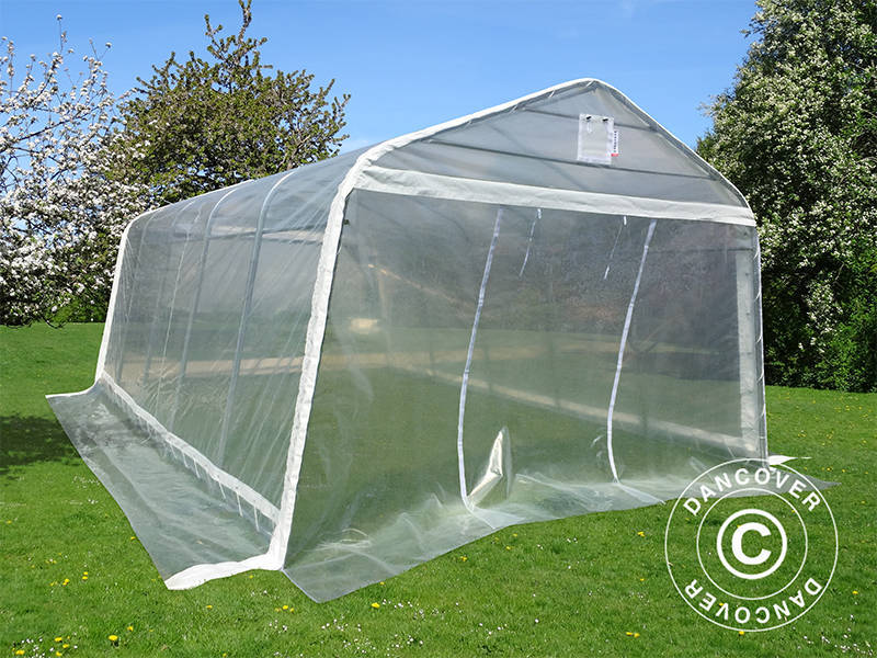 Polytunnel greenhouse, 3.6x8.4x2.68 m, PE, 30.24 m², Transparent