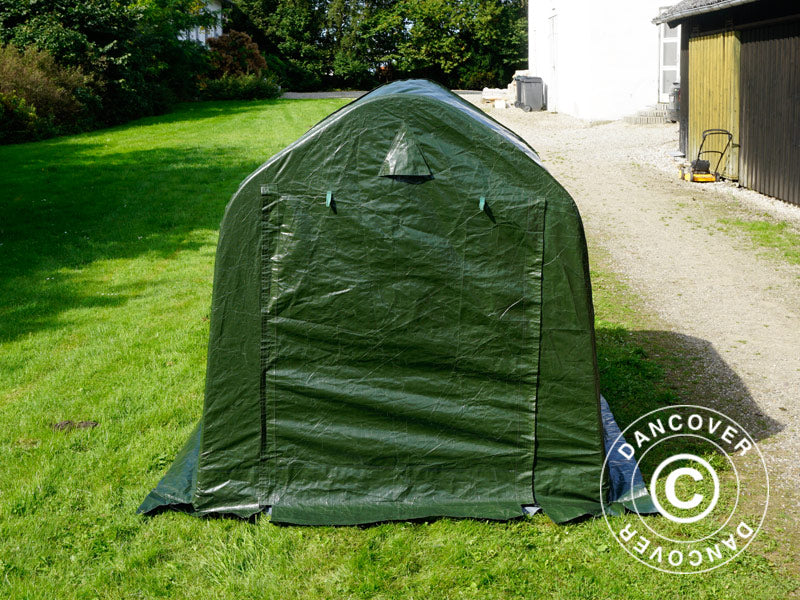 Storage tent PRO 2x2x2 m PE, with ground cover, Green/Grey