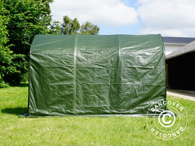 Storage tent PRO 2x3x2 m PE, with ground cover, Green/Grey