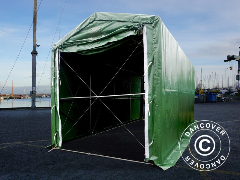 Storage shelter PRO XL 3.5x8x3.3x3.94 m, PVC, Green