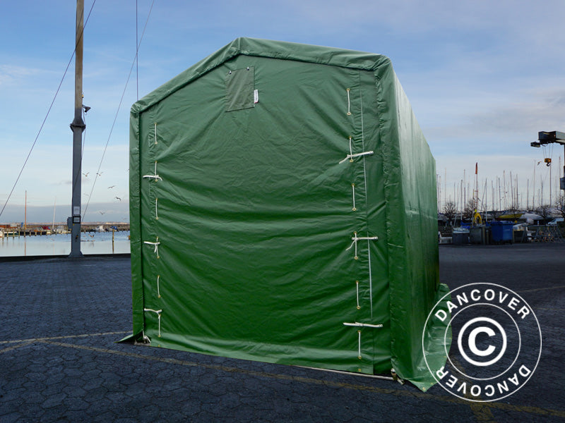 Storage shelter PRO XL 3.5x8x3.3x3.94 m, PVC, Green