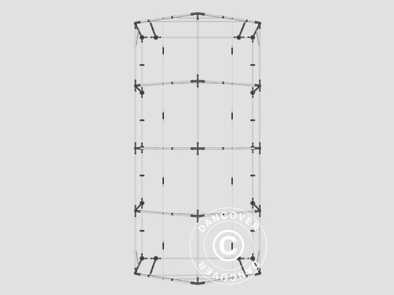Storage shelter PRO 4x8x2x3.1 m, PVC, Grey