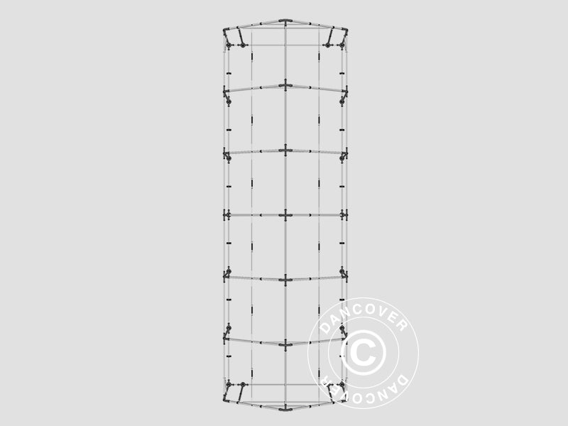 Storage shelter PRO 4x12x2x3.1 m, PVC, Grey