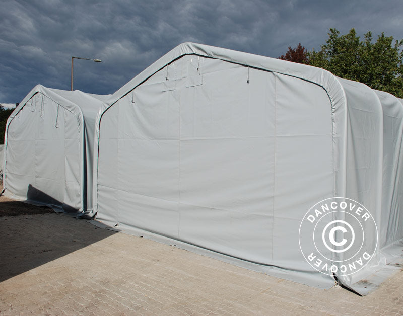 Storage shelter PRO 6x6x3.7 m PVC, Grey